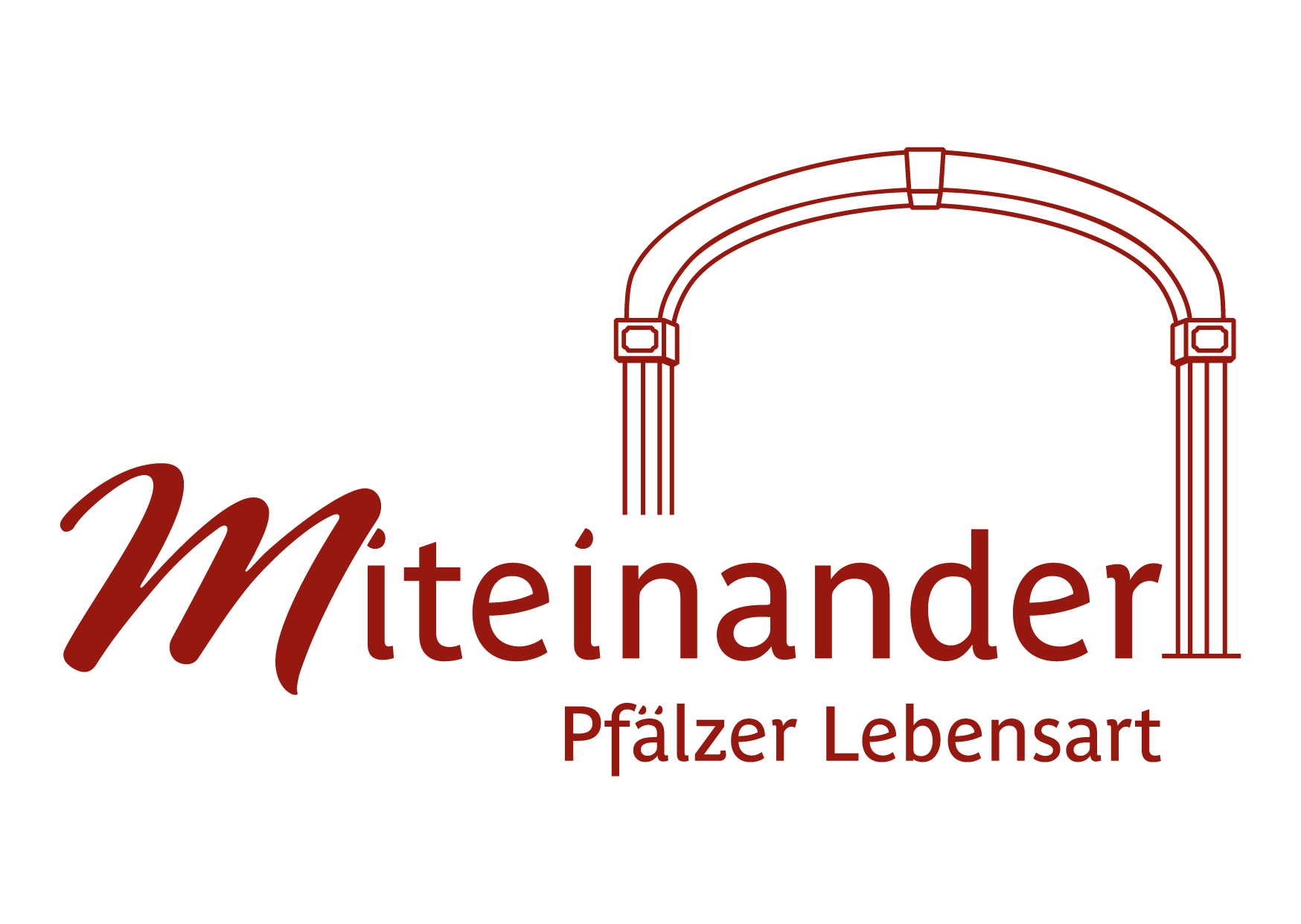 Logo Miteinander Pfälzer Lebensart in rot